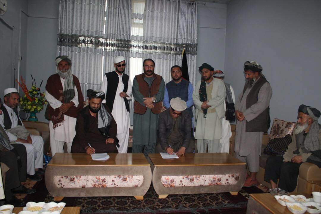 Singing contract for implementation of 18 development project worth 162 million AFN in Kunduz province 